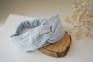 headband Lina Bleu Glacier et gold