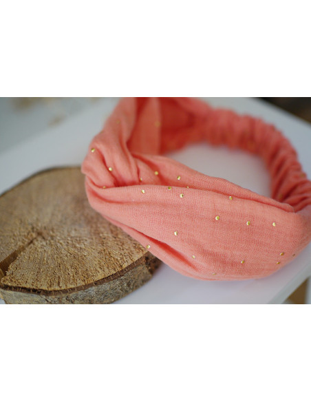 headband Lina Corail et gold