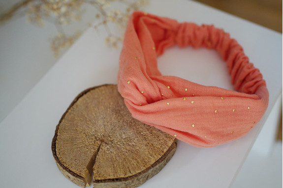headband Lina Corail et gold