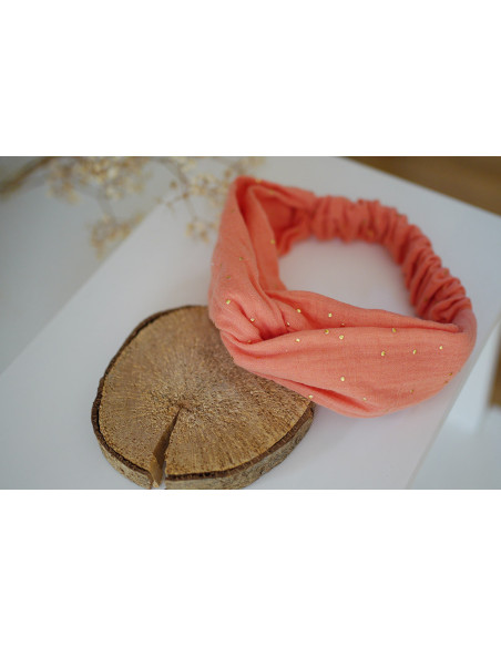 headband Lina Corail et gold