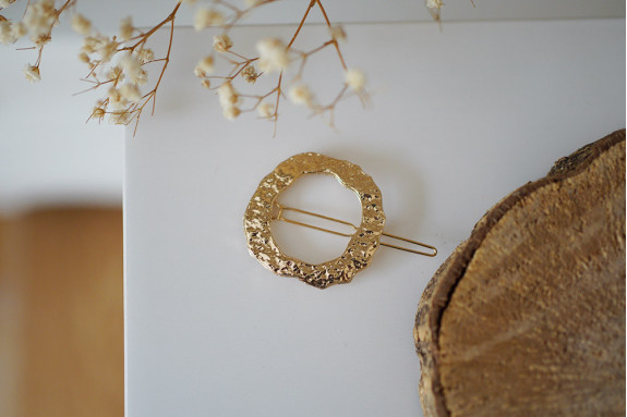 Barrette Manon Couronne Dorée