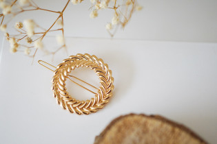 hair clip Emilie Couronne Epi gold