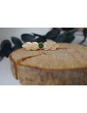 hair clip Albana Feuillage gold et Pierre Verte