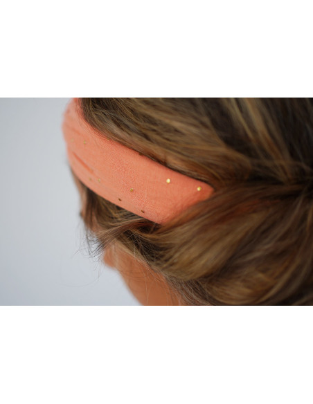 headband Lina Corail et gold