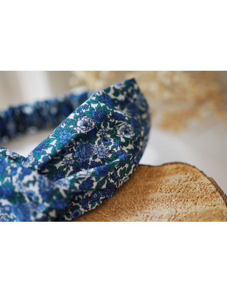Bandeau Bastien Fleuri Bleu Marine