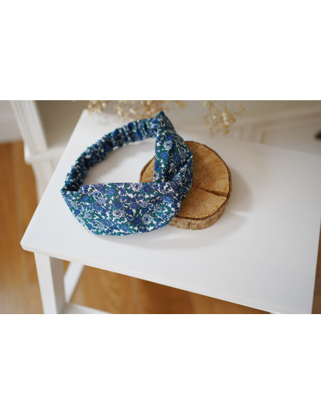 headband Bastien Fleuri Bleu Marine