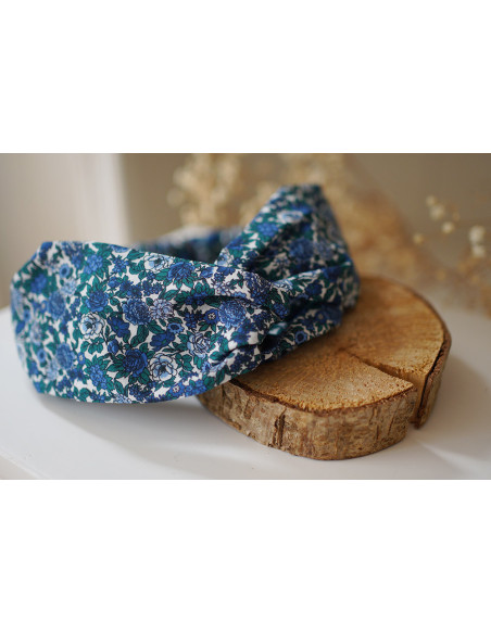 Bandeau Bastien Fleuri Bleu Marine