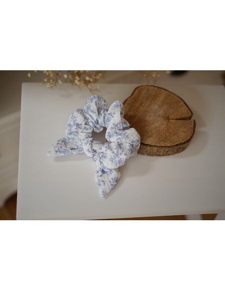 scrunchie bow Eloïse Fleuri Blue Porcelain