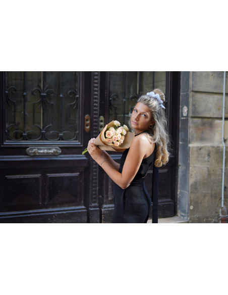 Chouchou Noeud Gabrielle Broderie Anglaise Blanche