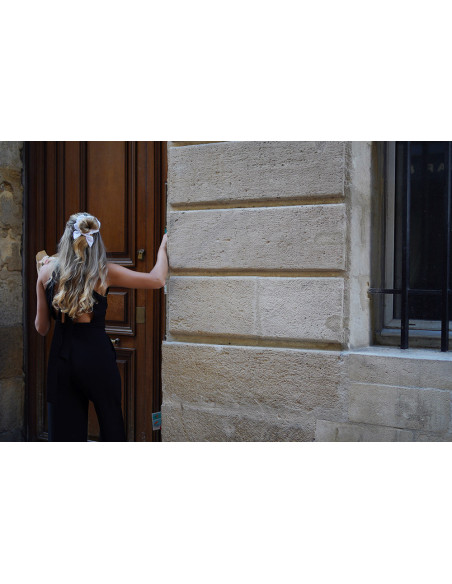 Chouchou Noeud Gabrielle Broderie Anglaise Blanche