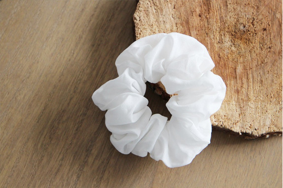scrunchie Eva Blanc