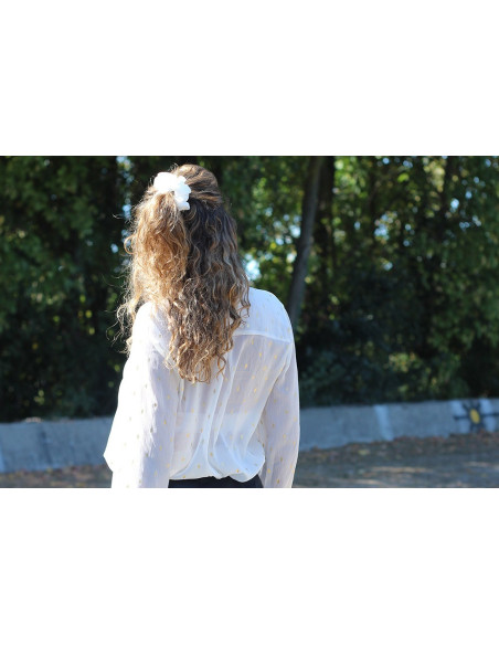 scrunchie Eva Blanc