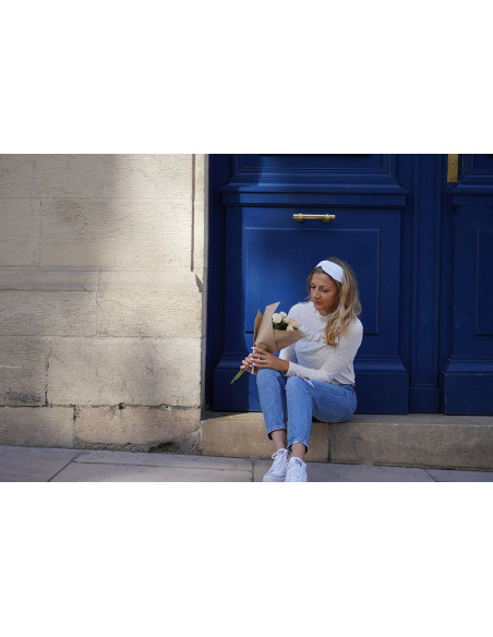 Bandeau Gabrielle Broderie Anglaise Blanche