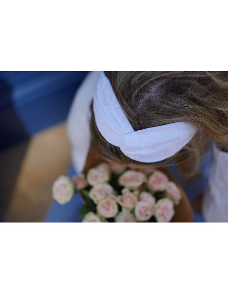 Bandeau Gabrielle Broderie Anglaise Blanche