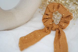 scrunchie Ruban kids Ivana Camel et gold 2