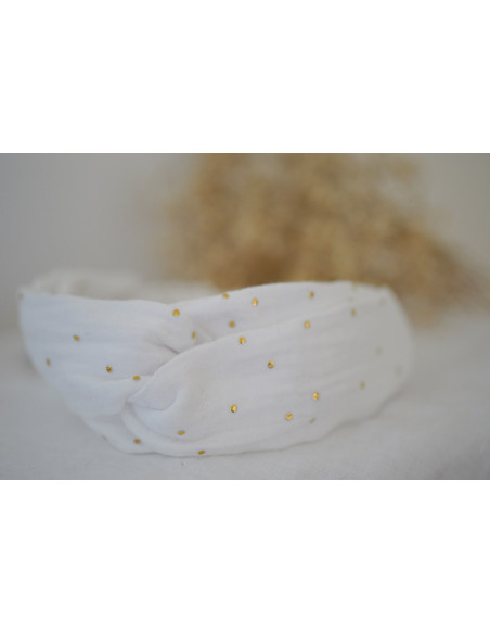 Bandeau Enfant Mila Blanc et Doré