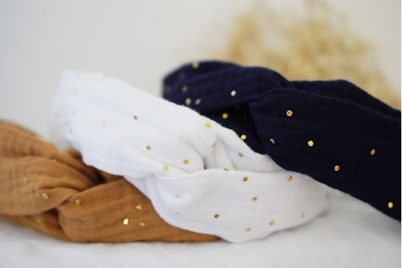 Bandeau Enfant Mila Blanc et Doré
