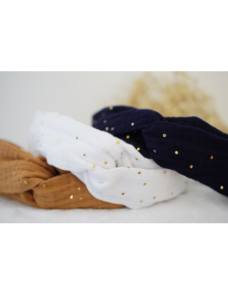 headband kids Mila Blanc et gold