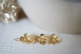 hair clip Victorine Golden Flowers