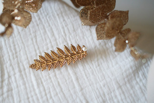 hair clip Isadora Feuille gold