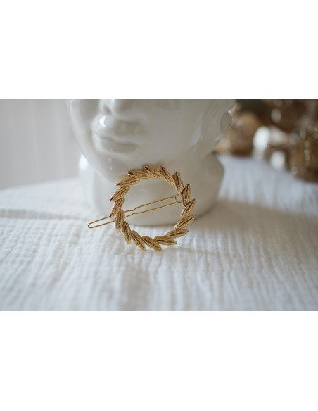 Barrette Scarlett Couronne Épi Dorée