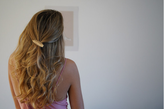 Barrette Isadora Feuille Dorée