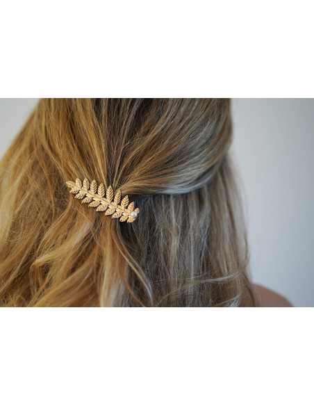 hair clip Isadora Feuille gold
