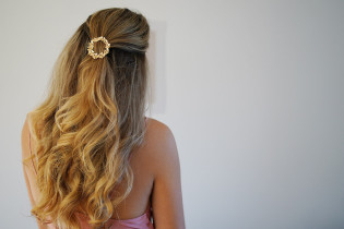 hair clip Joséphine Ronde Golden Flowers 2