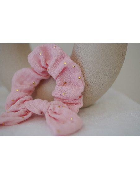 scrunchie bow kids Lou Rose tea and gold