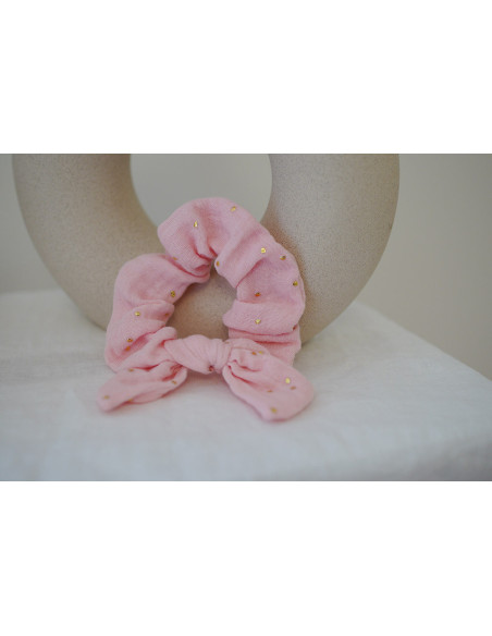 scrunchie bow kids Lou Rose tea and gold