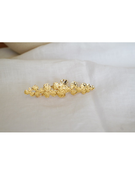 Barrette Ophélia Petites Fleurs Dorées