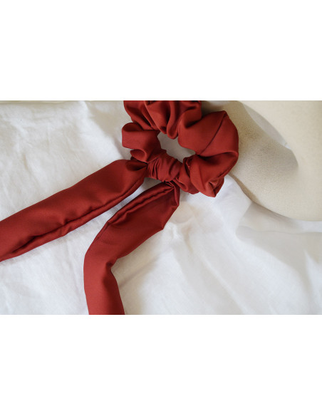 scrunchie Ruban Inaya Satin Terracotta