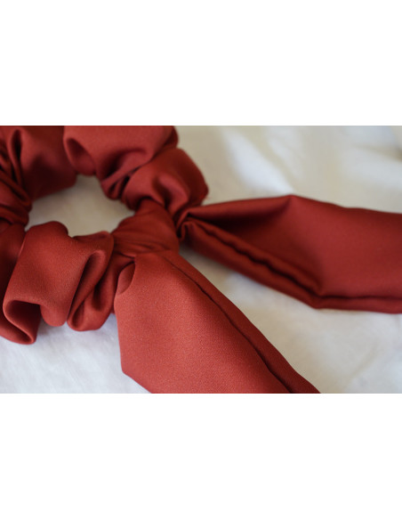 scrunchie Ruban Inaya Satin Terracotta
