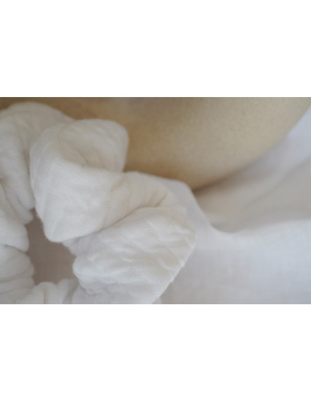 Chouchou femme Alaia jersey Blanc Matelassé