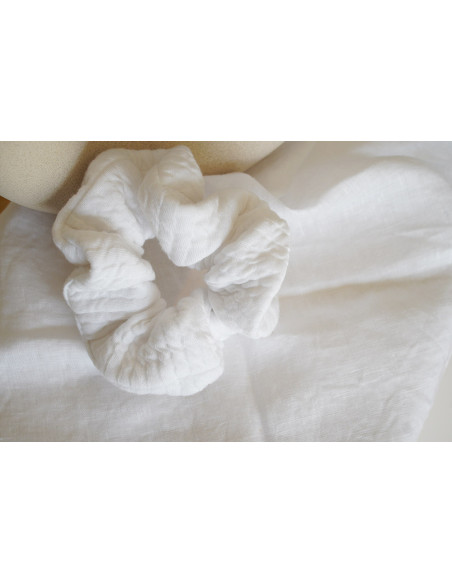 Chouchou femme Alaia jersey Blanc Matelassé