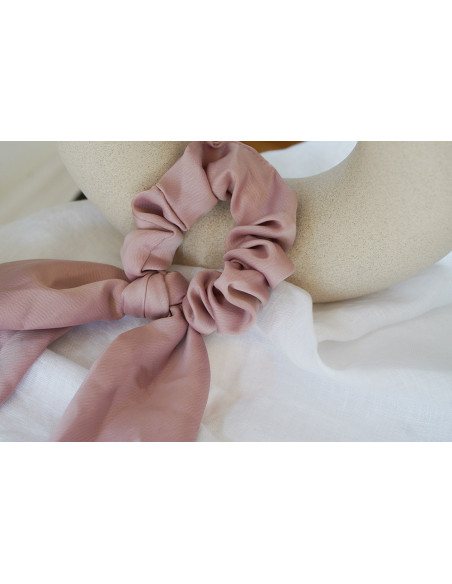 Chouchou Ruban femme Léoline Rose Poudré
