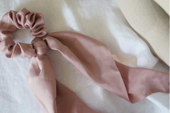 scrunchie Ribbon Leoline Powder Pink