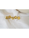 Barrette Tania Petits Ronds Martelés Dorés