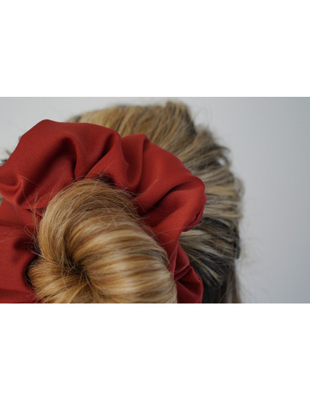 scrunchie Ruban Inaya Satin Terracotta