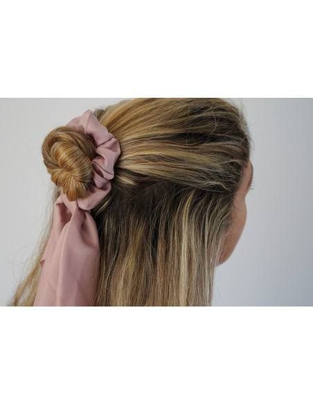Chouchou Ruban femme Léoline Rose Poudré