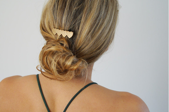 Barrette Paolina Série de Cœurs Dorés