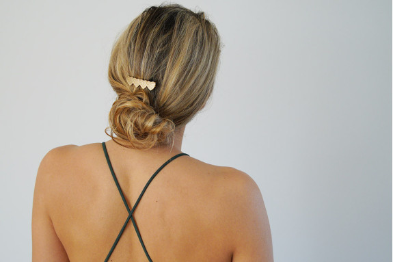 Barrette Paolina Série de Cœurs Dorés