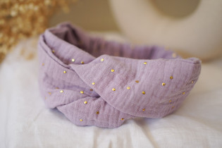 headband Lina Lilas et gold
