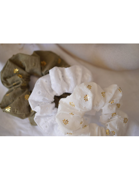 Chouchou Côme Broderie Anglaise Feuillage