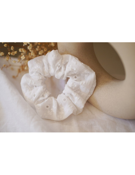 Chouchou Côme Broderie Anglaise Feuillage