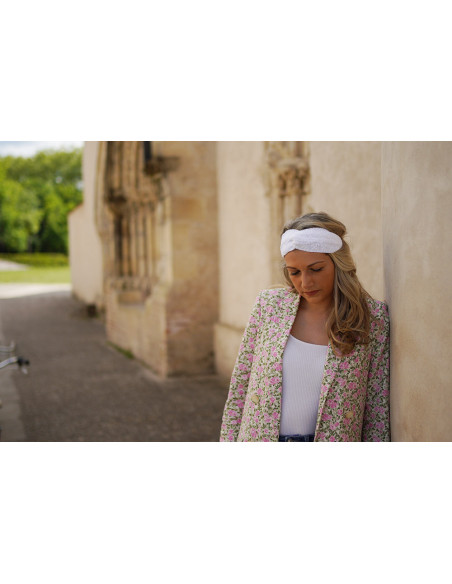 Bandeau Côme Broderie Anglaise Feuillage