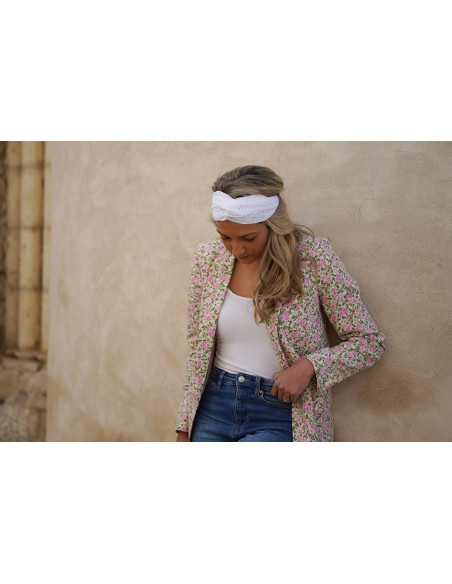 Bandeau Côme Broderie Anglaise Feuillage