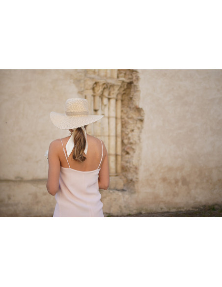 Chouchou Ruban Raphaël Satin Blanc Cassé