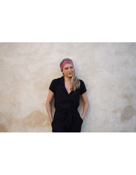 Bandeau Léandre Rose Ancien À Paillettes