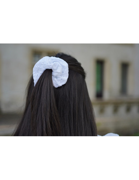 Chouchou Côme Broderie Anglaise Feuillage